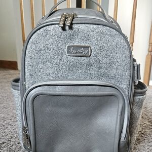 Itzy Ritzy Gray and Silver Backpack